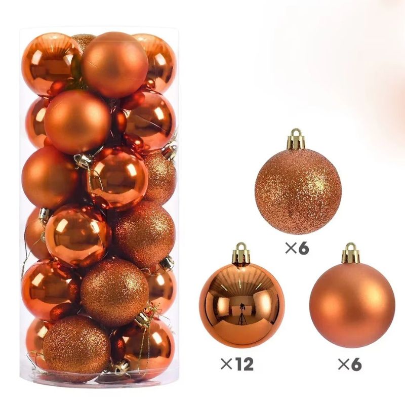 Décorations de Noël Boules Métallisées Élégantes