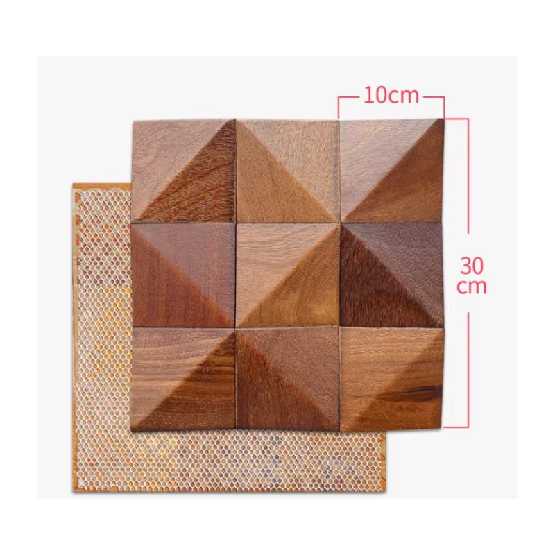 Panneau Mural Bois Avec Carrelage Mosaïque