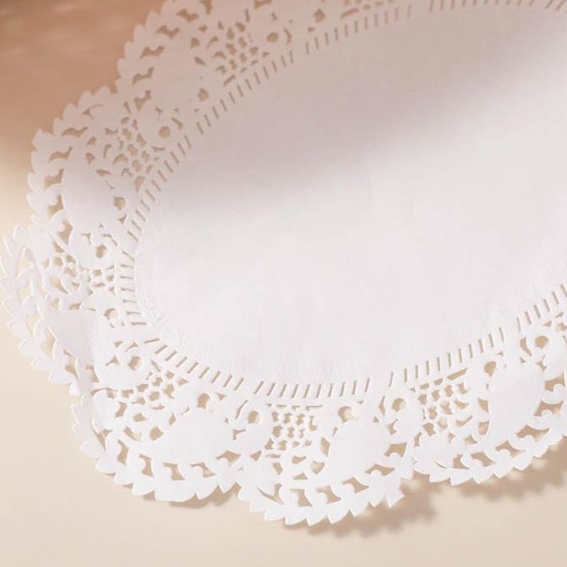 Set De Table En Papier Dentelle Élégant 150 Pièces