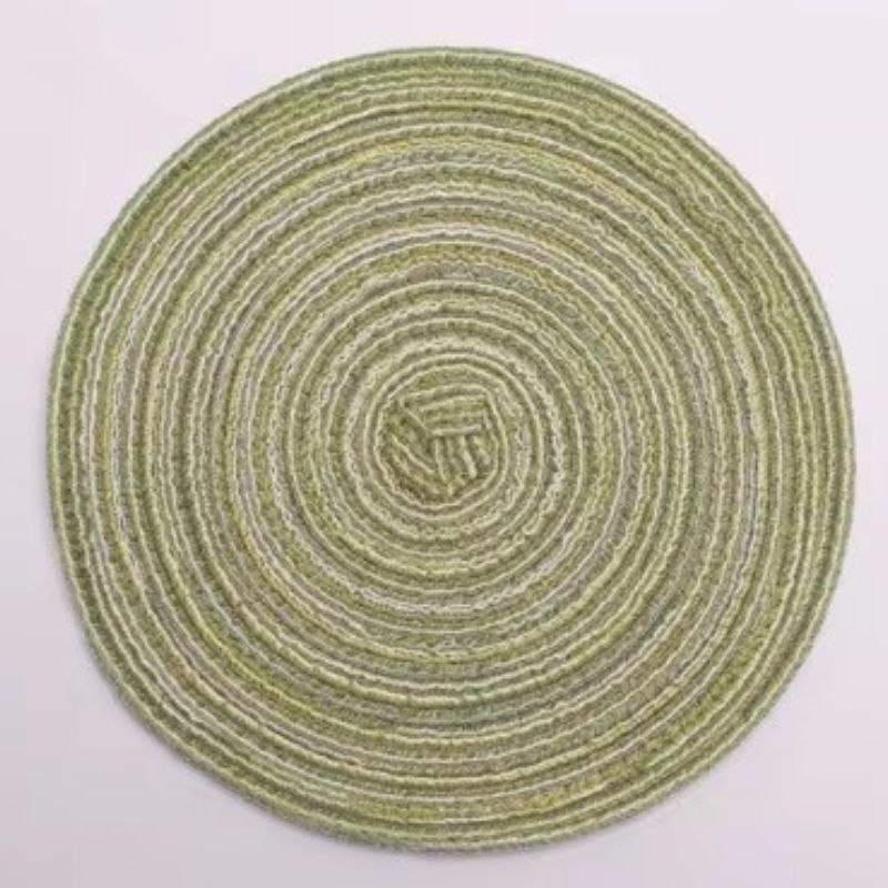 Set De Table Rond En Lin Antidérapant