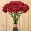 Fleur Artificielle Rouge Avec Pompon
