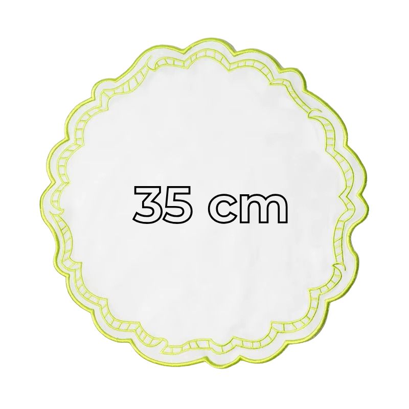 Set De Table Avec Dentelle Brodée Et Finition Raffinée 10 pièces