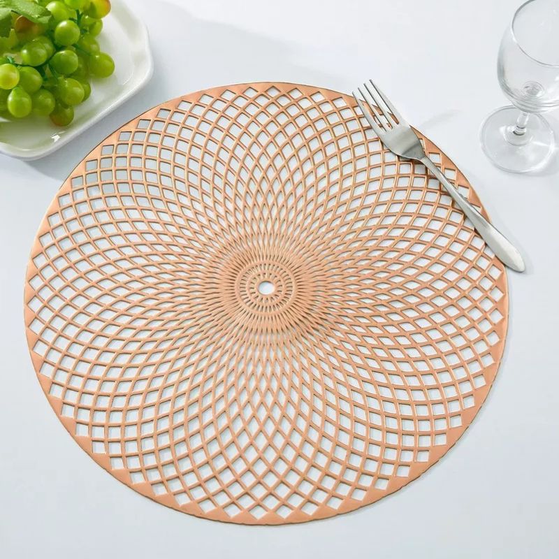 Set De Table Vinyle Motif En Spirale Brillant