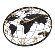 Horloge Monde Murale Élégante En Métal