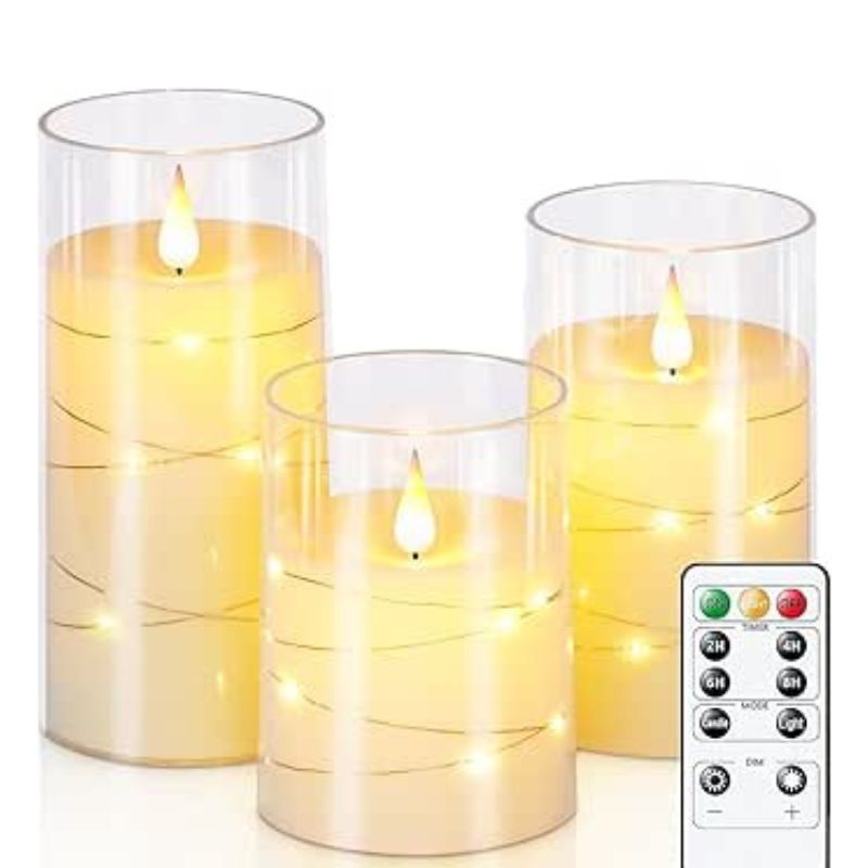 Bougies LED Rechargeables Avec Télécommande Lot de 3