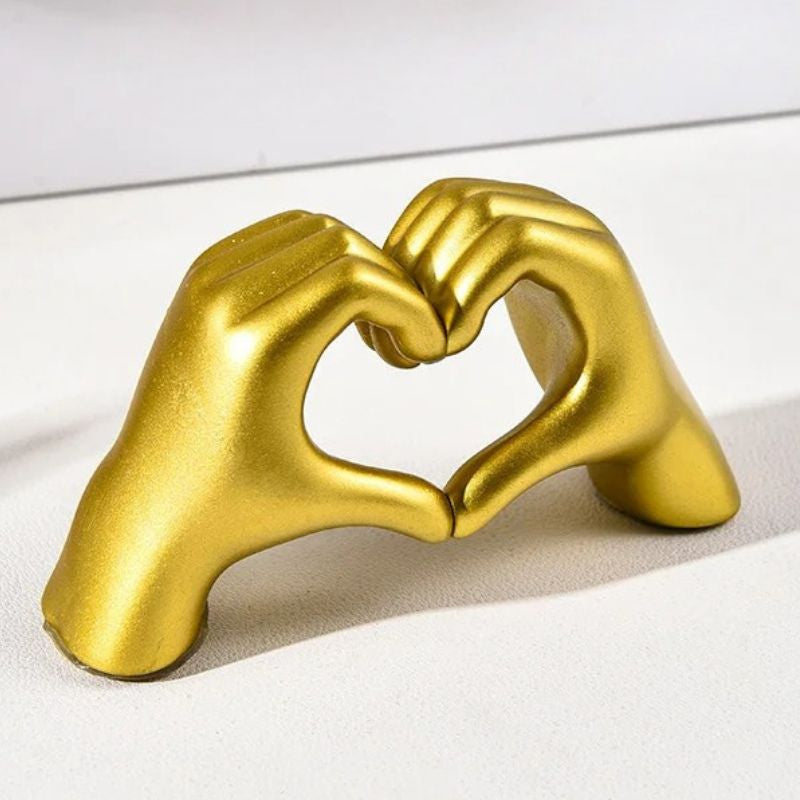 Sculpture Moderne Mains En Cœur Design