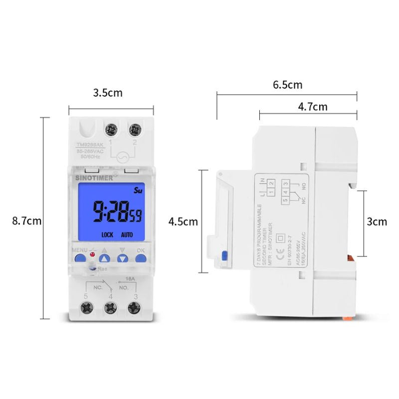 Programmateur Électronique Avec Écran LCD Rétroéclairé Et Verrouillage
