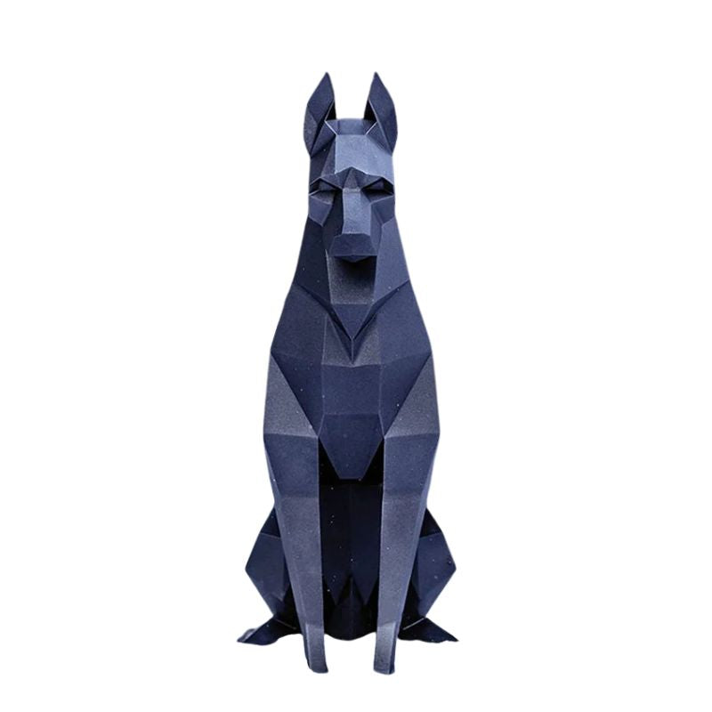Sculpture Papier Doberman 3D