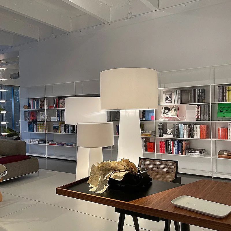 Lampe Champignon Blanche En Tissu Élégante Et Lumineuse