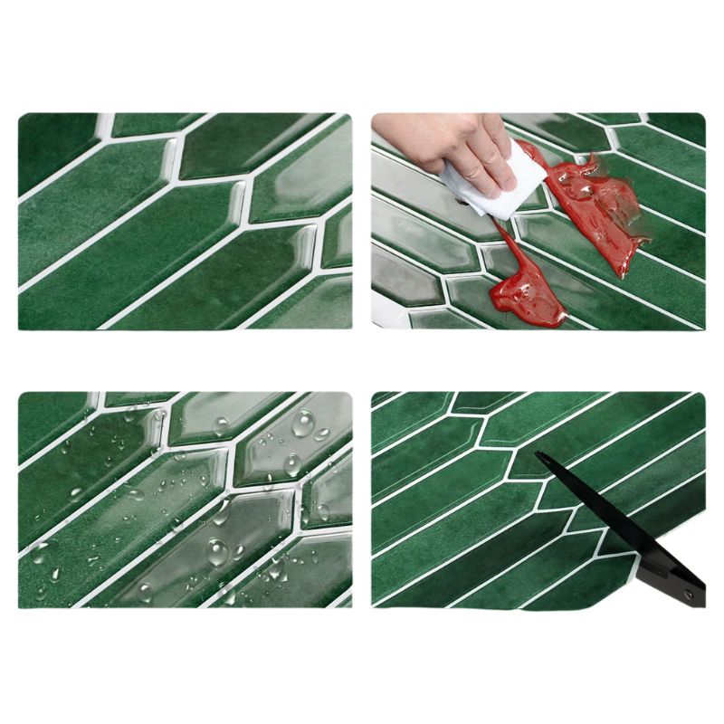 Panneau Mural Salle De Bain Avec Aspect Carrelage 3D