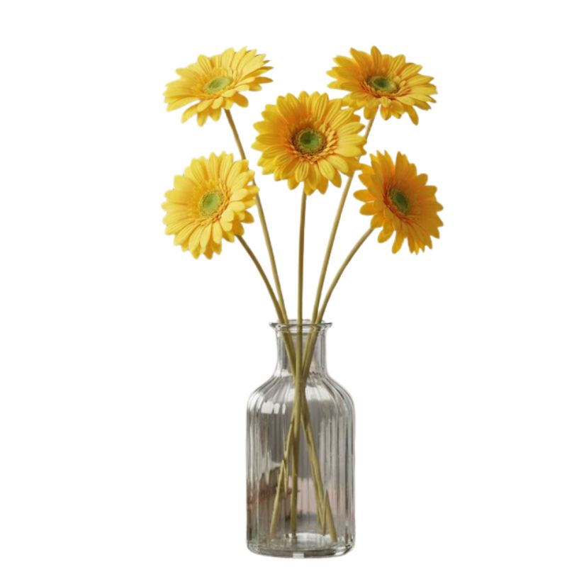 Fleur Artificielle Jaune Gerbera Style Naturel