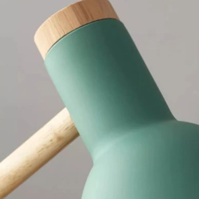 Lampe À Poser Champignon En Bois Et Métal Design Scandinave