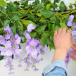Guirlande De Fleurs Artificielles Avec Glycine Retombante