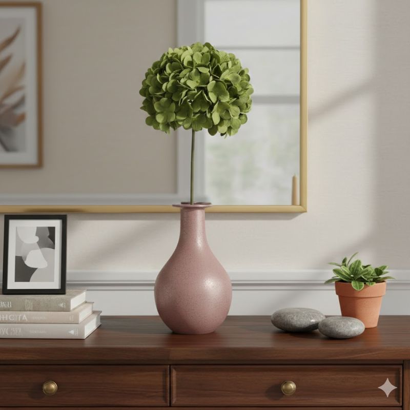 Fleur Artificielle Vert en Bouquet Hortensia Élégant