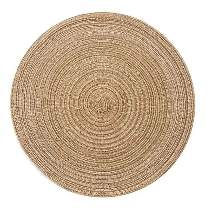 Set De Table Rond En Lin Antidérapant