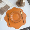 Set De Table Cuir En Forme De Fleur Antidérapant Et Lavable