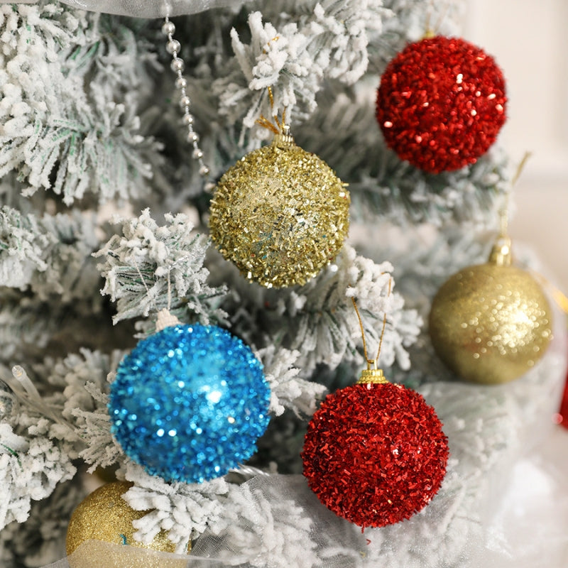 Décorations de Noël Boules Pailletées 6 cm