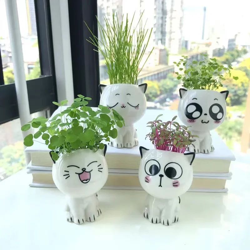 Mini Vase en Forme de Chat