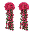 Guirlande De Fleurs Artificielles Avec Roses De Vigne Retombantes