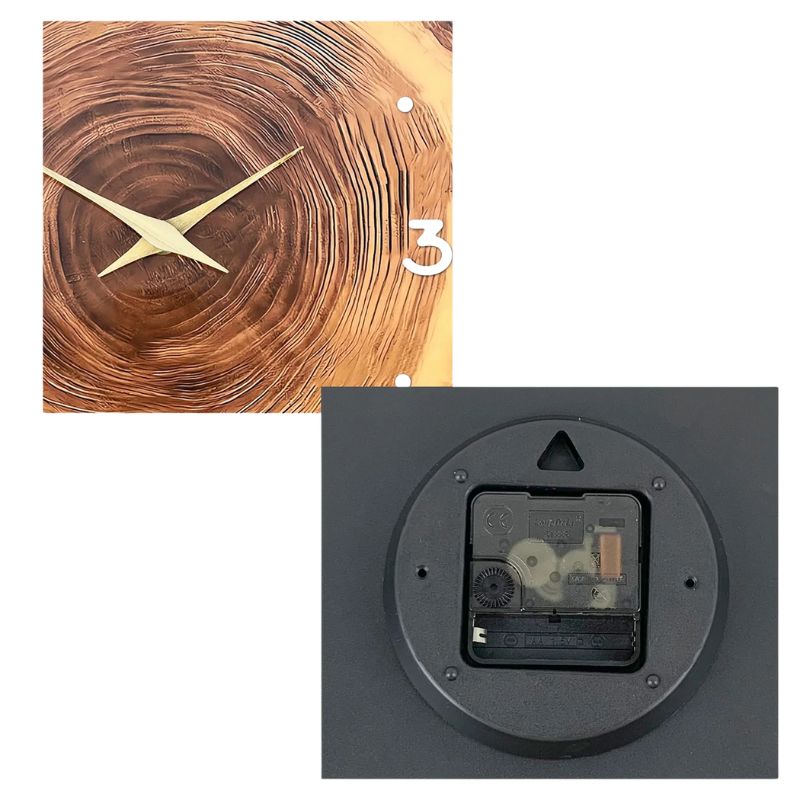 Horloge En Bois Murale Avec Effet Tranche De Bois Naturel