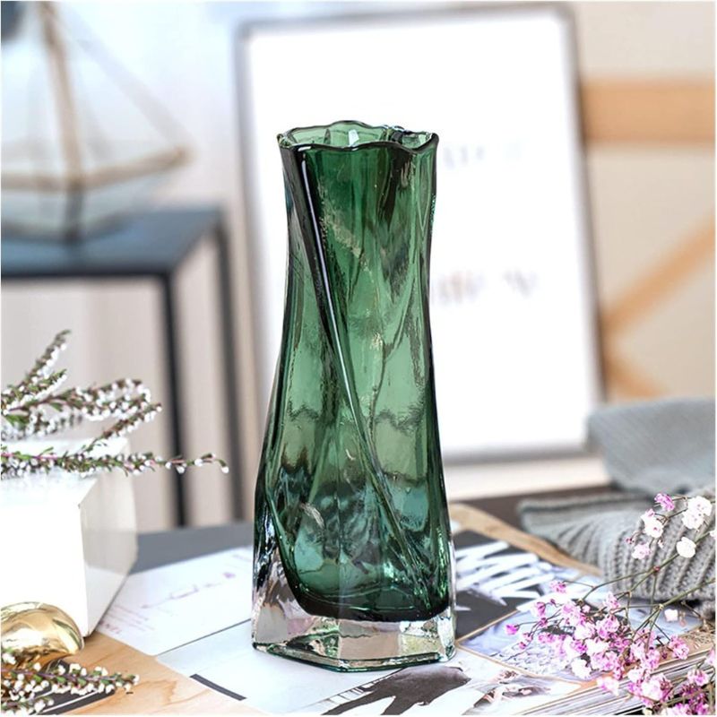 Vase Murrano en Verre Torsadé