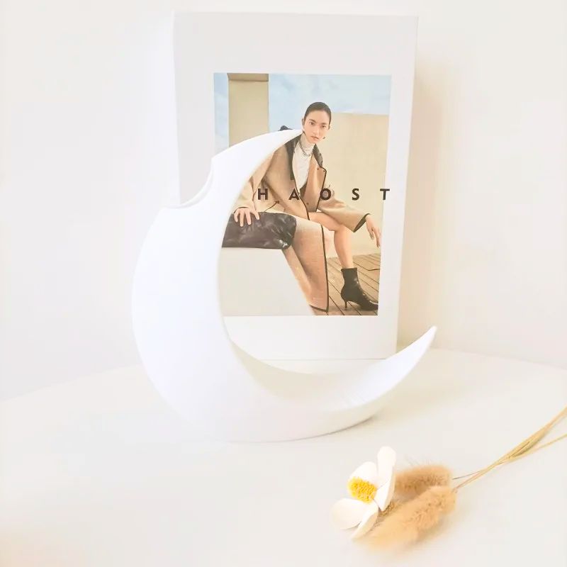 Vase en Forme de Lune pour Fleurs Sechées