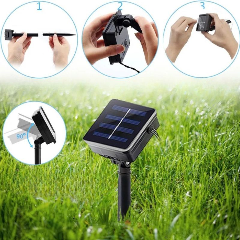 Guirlandes Solaires Étoiles Brillantes LED