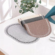 Set De Table Cuir Forme Ovale Lavable Avec Motif Chaîne