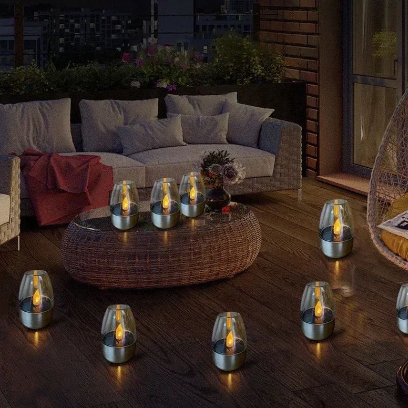 Bougies LED Solaires Écoénergétiques Veilleuse