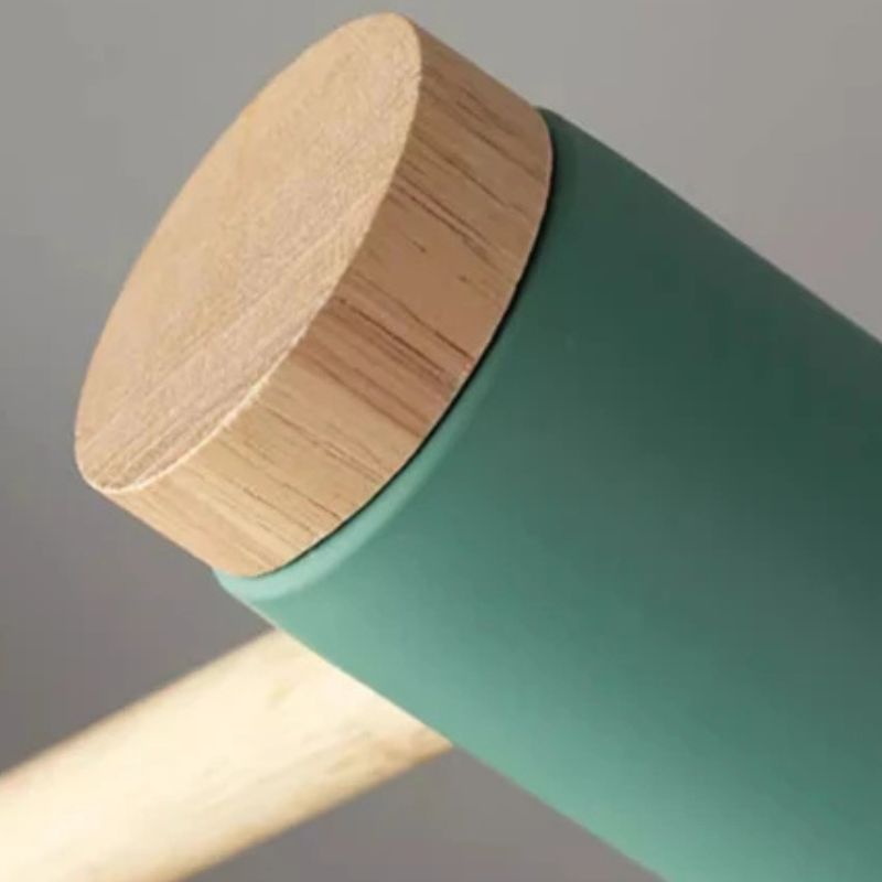 Lampe À Poser Champignon En Bois Et Métal Design Scandinave