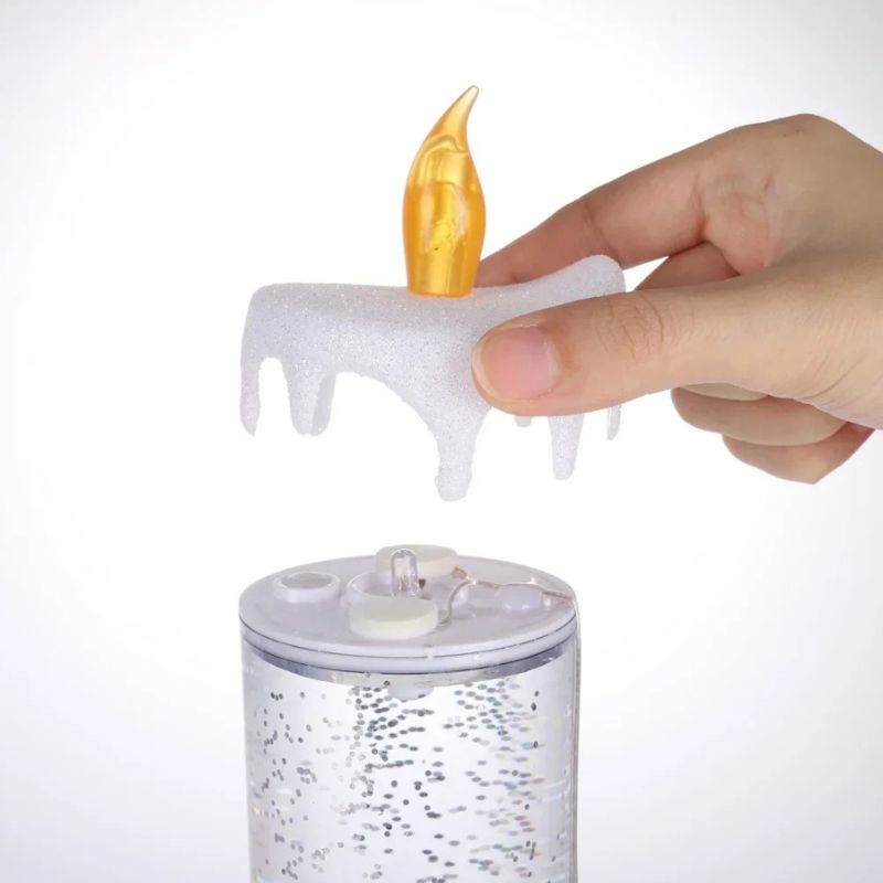 Décoration de Noël Bougie LED Pailletée