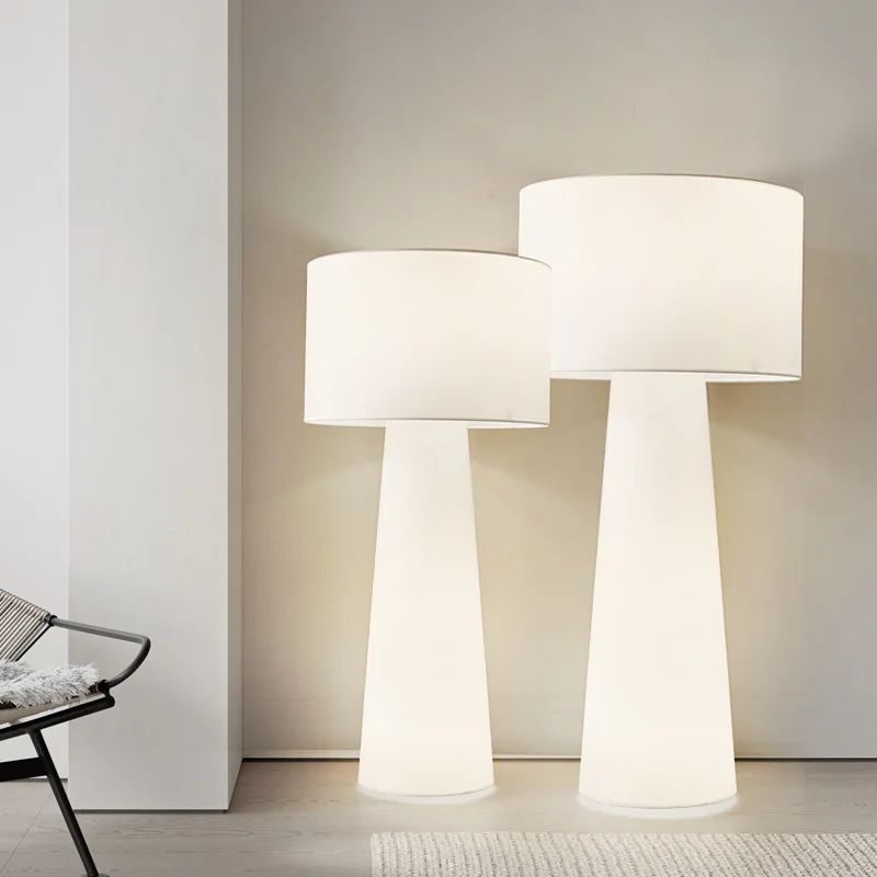 Lampe Champignon Blanche En Tissu Élégante Et Lumineuse