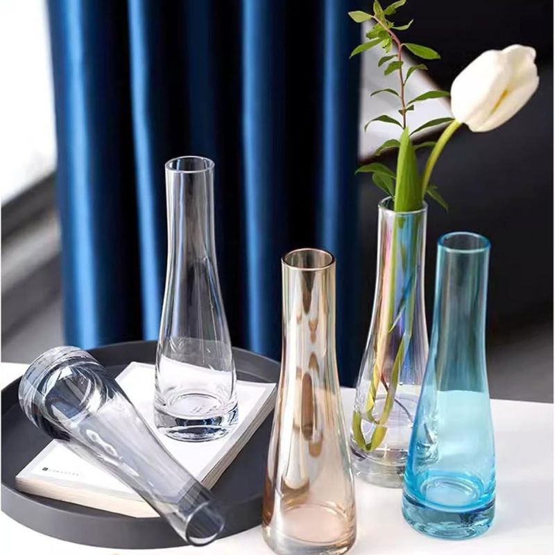 Vase Haut en Verre Style Contemporain