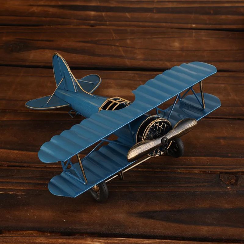 Sculpture Métal Avion Vintage