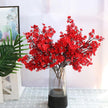 Fleur Artificielle Rouge En Branche Florale Délicate