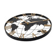 Horloge Monde Murale Design Avec Chiffres Romains Dorés