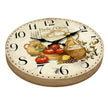 Horloge En Bois Décorative Avec Illustration Cuisine Méditerranéenne