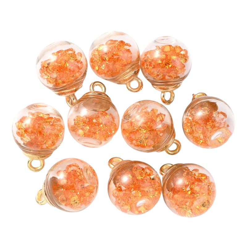 Décorations de Noël Boules en Verre Remplies de Cristaux