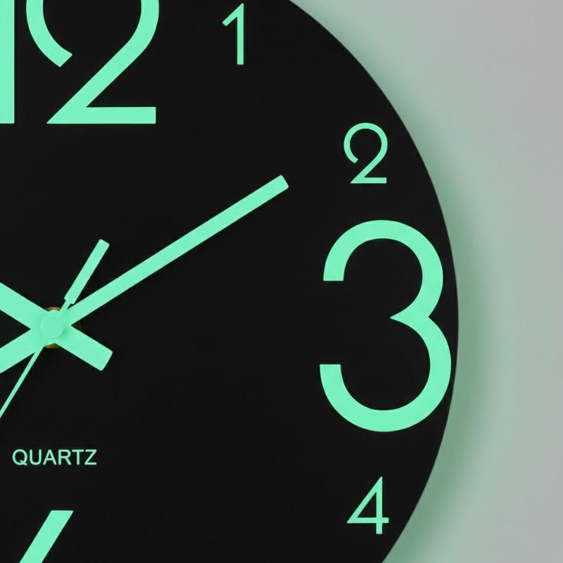 Horloge En Bois Décorative Avec Affichage Luminescent