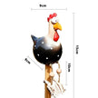 Sculpture Jardin Poule Sur Piquet Avec Style Artisanal