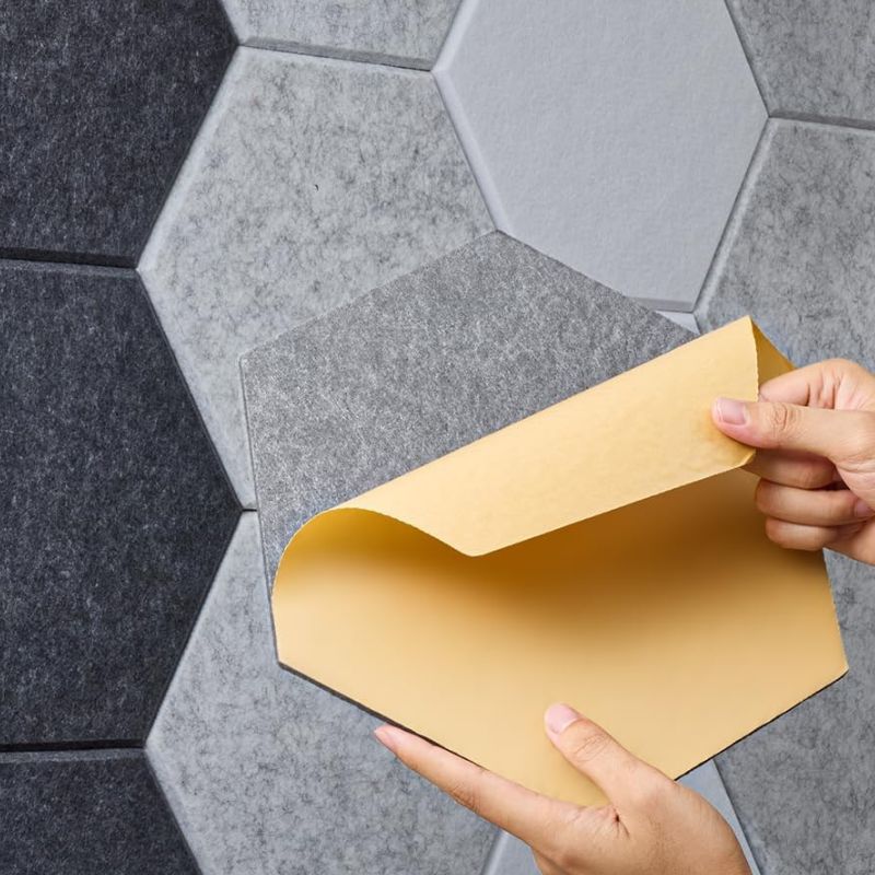 Panneau Mural Acoustique Hexagonal Auto Adhésif