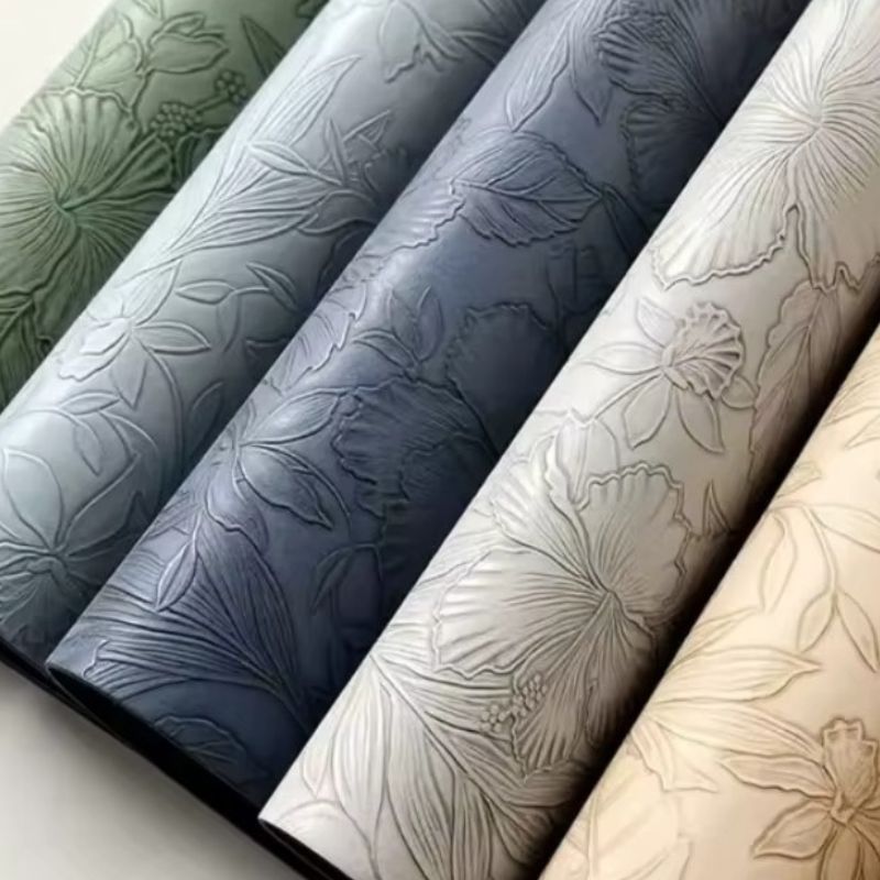 Set De Table Cuir Motif Floral Imperméable Et Antidérapant