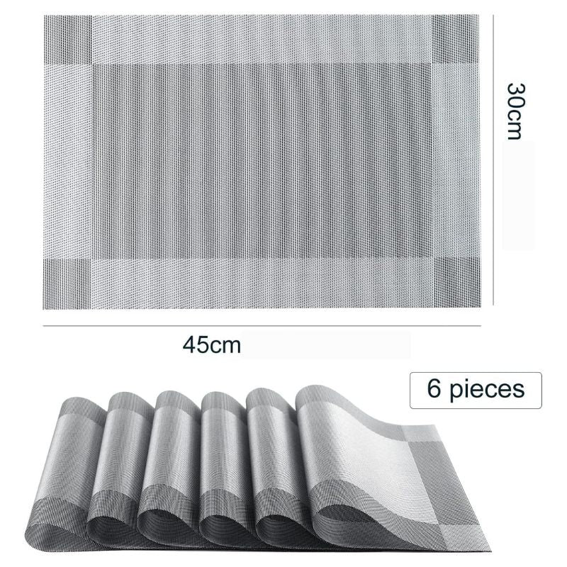 Set De Table Vinyle Chic Lot de 6 Pièces