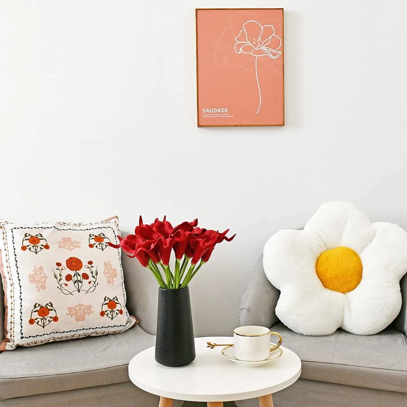 Fleur Artificielle Rouge En Bouquet De Callas