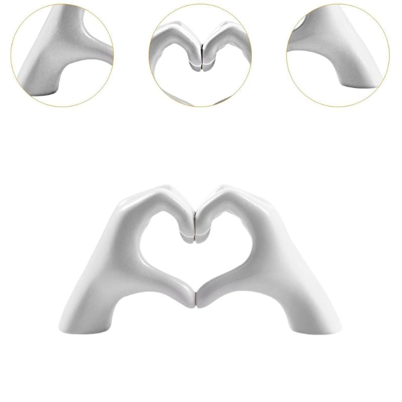 Sculpture Moderne Mains En Cœur Design