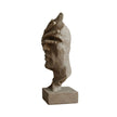 Sculpture Visage Doré Avec Main Expressive En Design Abstrait
