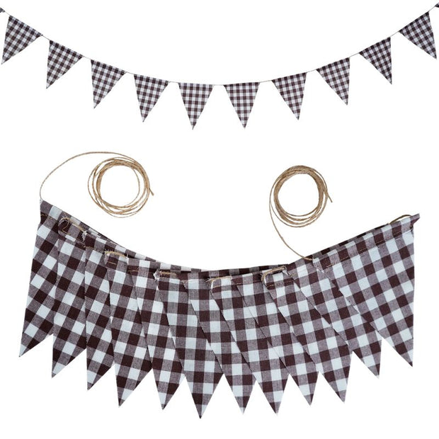 Accessoires Guinguette Avec Fanions À Carreaux