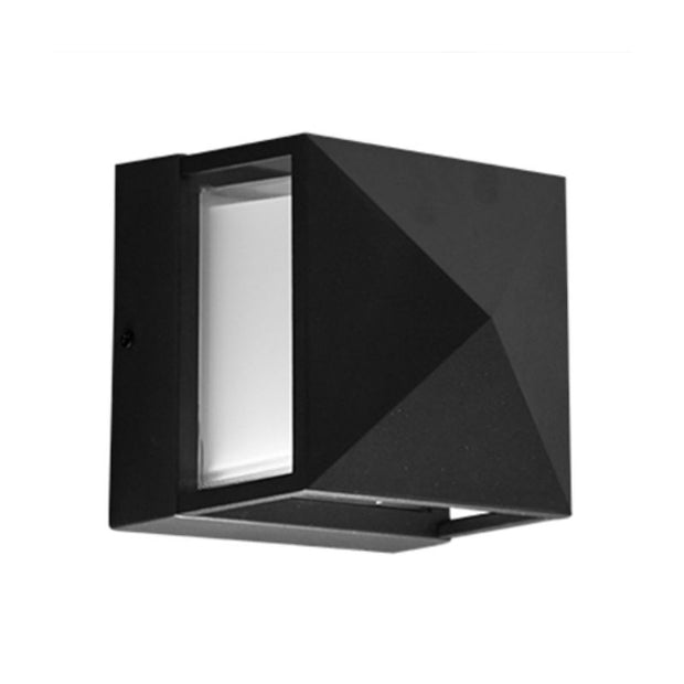 Applique Murale Extérieur À Éclairage Doux Et Uniforme, Applique Murale Carré Noir