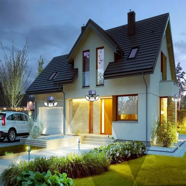 Appliques Murales Extérieures Solaires LED avec Détecteur, Appliques Murales Luminaires 