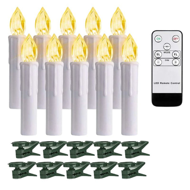 Bougie LED Ambiance à Flamme Scintillante, Bougie LED Blanche